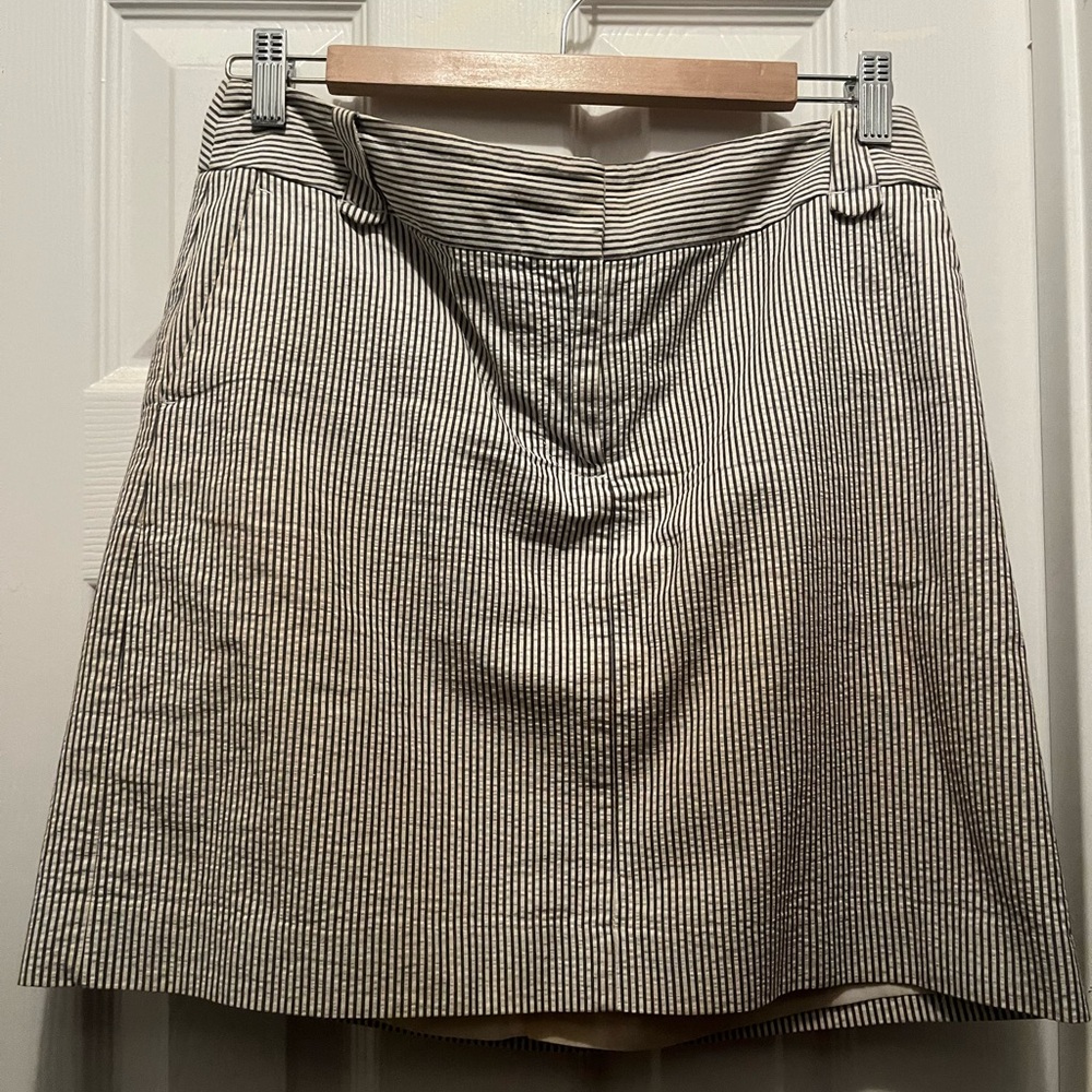 Blue/white seersucker skirt